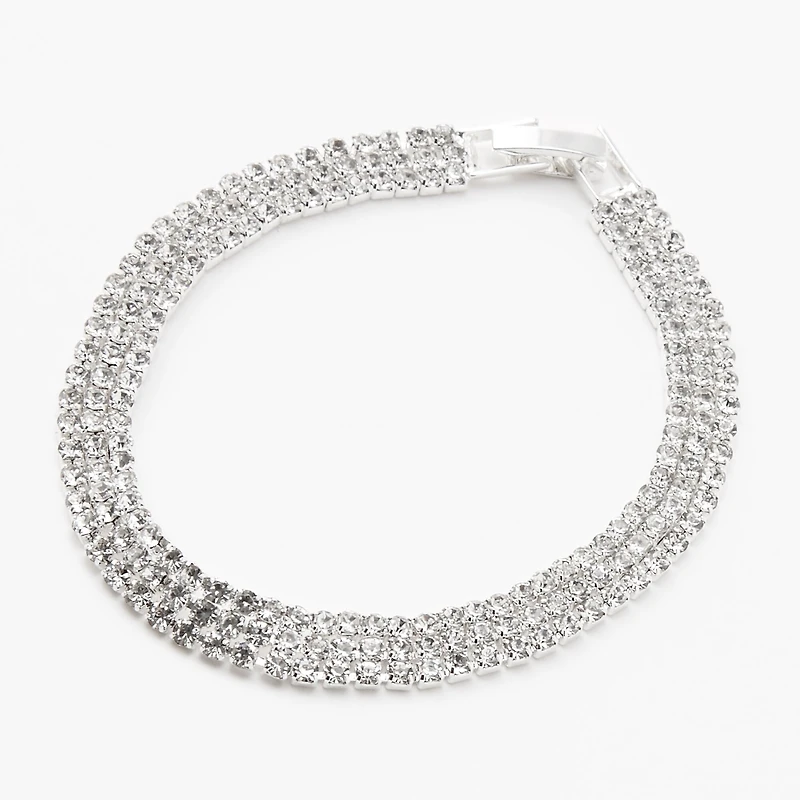 Silver Cubic Zirconia Teardrop Jewelry Set - 3 Pack