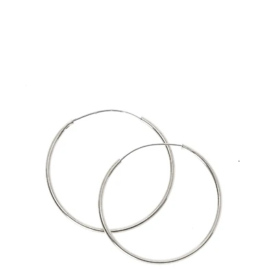 Silver-tone 30mm Thin Hoop Earrings