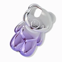 Purple Ombré Chrome Bear Phone Case