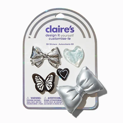 DIY 3D Edgy Bow Stickers - 5 Pack