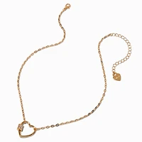 T H E M E x Claire's Gold-tone Heart Carabiner Necklace