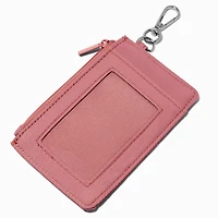 Pink Mauve Nylon Credit Card Case