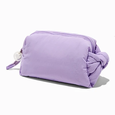 Soft Knotted Purple Makeup Bag