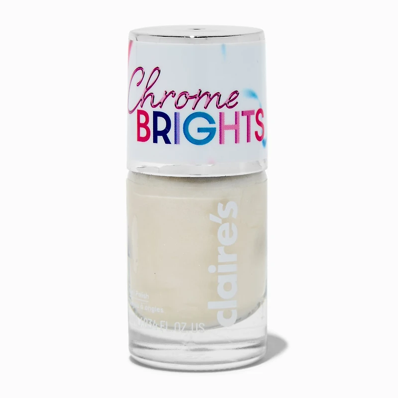 Chrome Brights Single Nail Polish - White