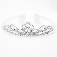 Silver Rhinestone Mini Lotus Tiara