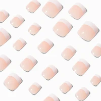 French Tip Square Press On Vegan Faux Nail Set - 24 Pack