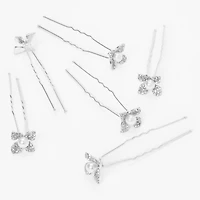 Faux Pearl Floral Hair Pins - 6 Pack