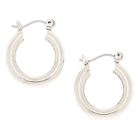 Silver-tone 20mm Tube Hoop Earrings