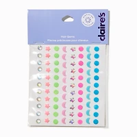 Glow in the Dark Hair Gems - 80 Pack