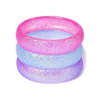 Claire's Club Glitter Bangle Bracelets - 3 Pack