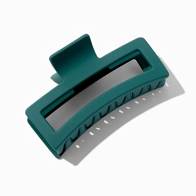 Green Large Rectangular Hair Claw