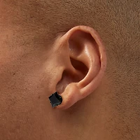 C LUXE by Claire's Black Titanium Cubic Zirconia Square Stud Earrings