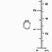 Emerald Green Cubic Zirconia 10mm Hoop Earrings