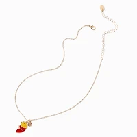 Best Friends Burger & Fries Split Heart Pendant Necklaces - 2 Pack
