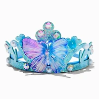 Claire's Club Iridescent Blue Butterfly Crown & Wand - 2 Pack