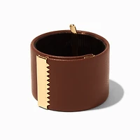 Brown Snap-On Ponytail Holder Hair Tie