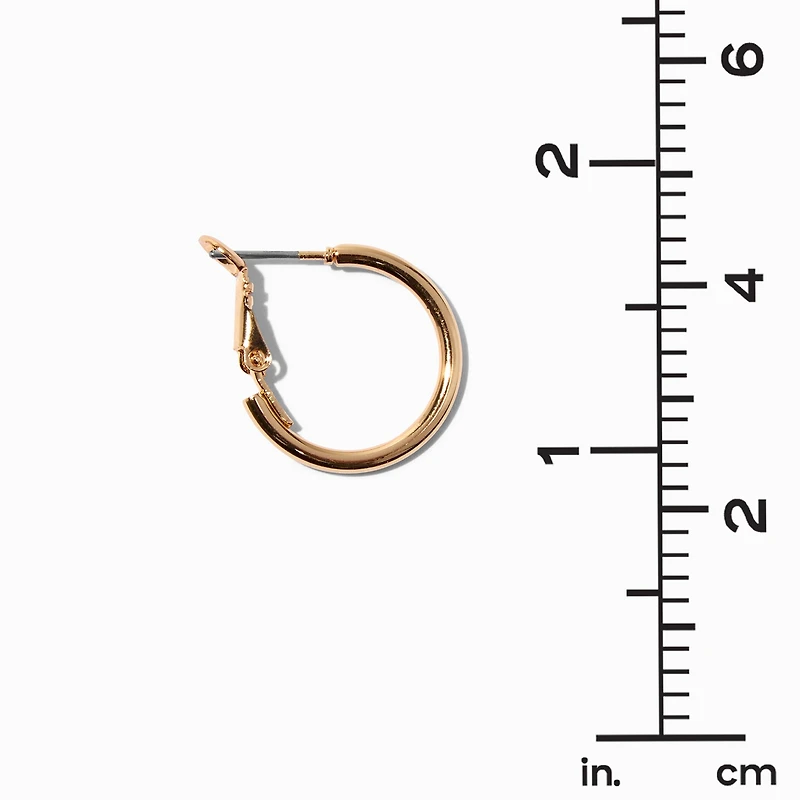 Gold-tone 20mm Tube Hoop Earrings