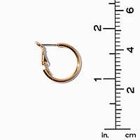 Gold-tone 20mm Tube Hoop Earrings