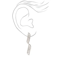 Silver-tone Rhinestone Waves Jewelry Set - 2 Pack