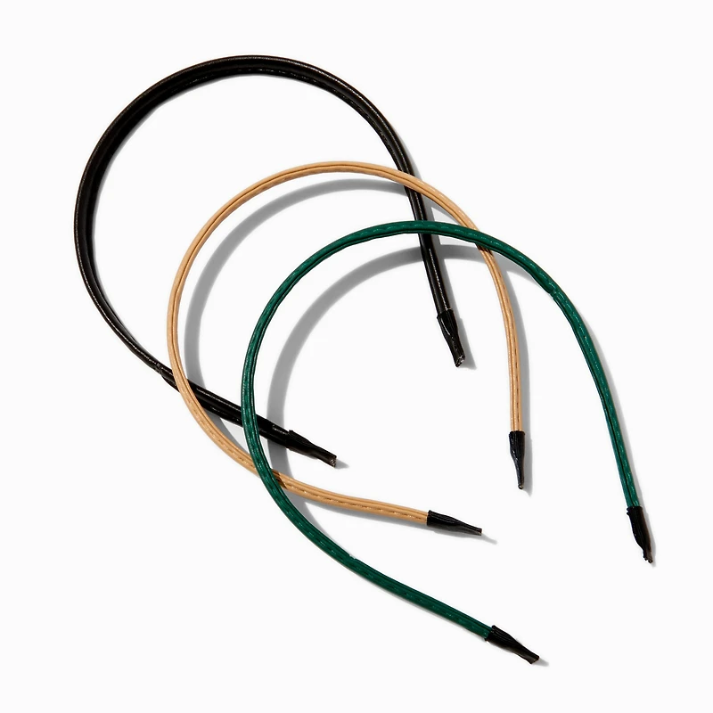 Earth Tone Thin Headbands - 3 Pack