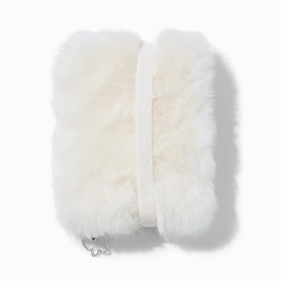 White Furry Mini Journal Notebook