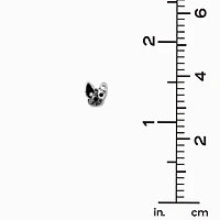 Sterling Silver Crystal French Bulldog Stud Earrings