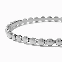 Silver Button Metal Headband