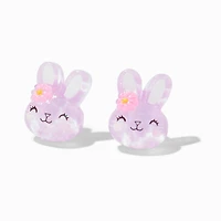 Purple Bunny Stud Earrings