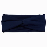 Navy Knotted Headwrap