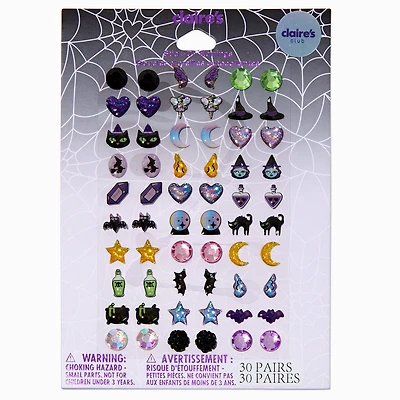 Claire's Club Witch Stick On Earrings - 30 Pack