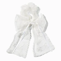 White Lace Hair Bow Scrunchie