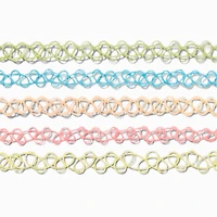 Rainbow Tattoo Chokers - 5 Pack