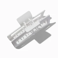 White Extra Large Rectangular Hair Claw