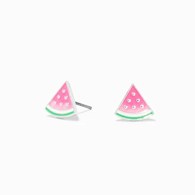Pink UV Color-Changing Watermelon Stud Earrings