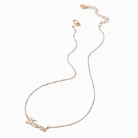 Gold-tone Script Zodiac Pendant Necklace - Taurus 