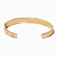 Gold-tone Wavy Cuff Bracelet