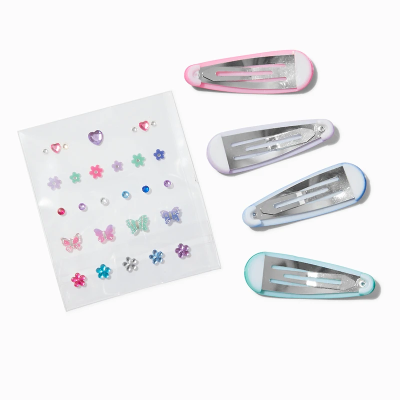 Claire's Club Make-It-Yourself Jewel Tone Snap Hair Clip Kit
