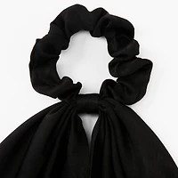 Small Hair Scrunchie Scarf - Black