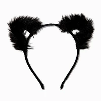Furry Black Cat Headband