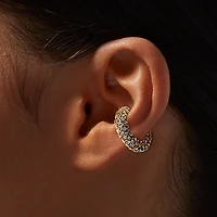 Gold-tone Crystal Pavé Chunky Ear Cuff 