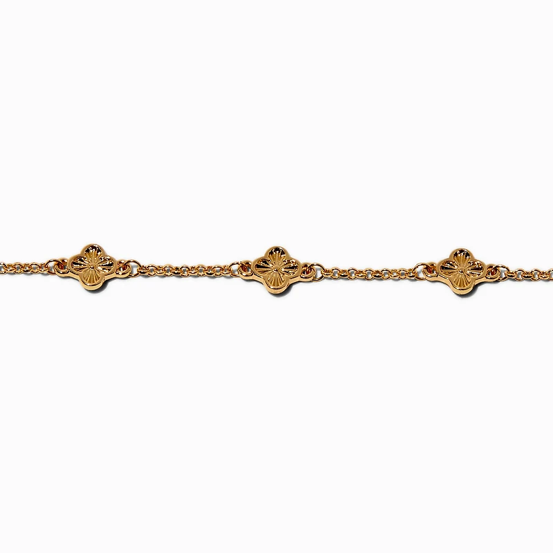 Gold-tone Clover Chain Bracelet
