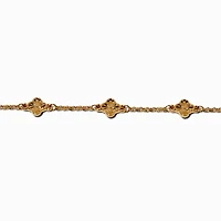 Gold-tone Clover Chain Bracelet