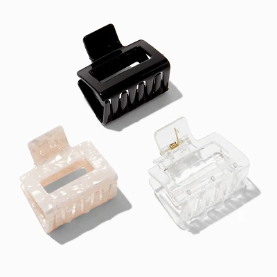 Basic Square Hair Claws - 3 Pack