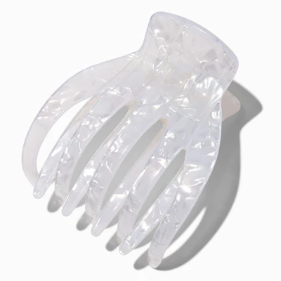 White Yoga Hair Claw