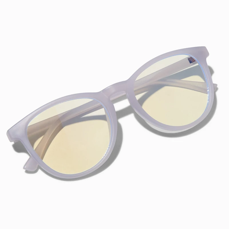 Solar Blue Light Reducing Matte Oval Clear Lens Frames