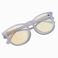 Solar Blue Light Reducing Matte Oval Clear Lens Frames