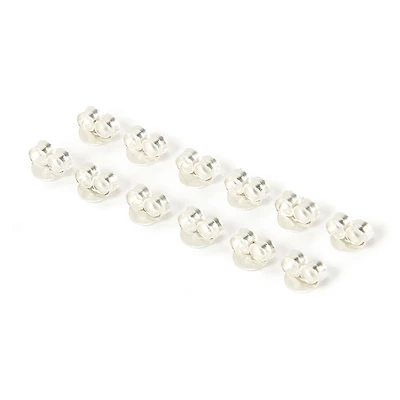 Sterling Silver Earring Back Replacements - 12 Pack