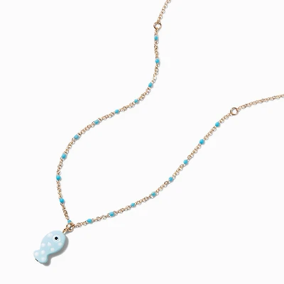 Blue Fish Pendant Necklace