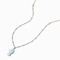 Blue Fish Pendant Necklace