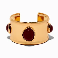 Burgundy Stone Cuff Bracelet